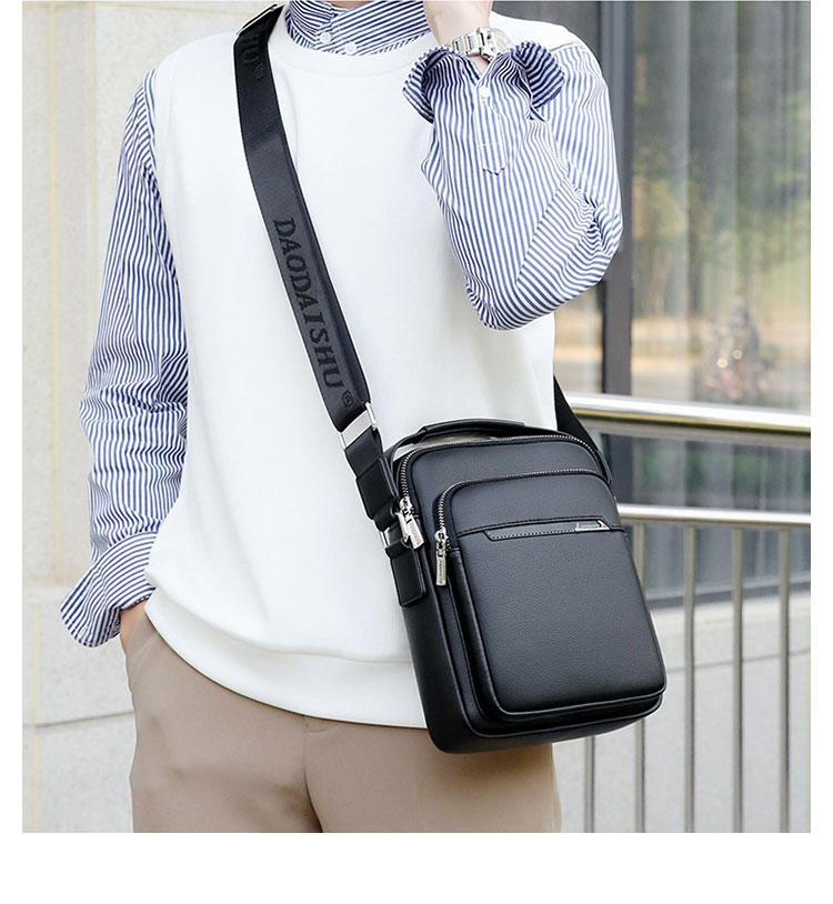 Whatna 牛革 ショルダーバッグ メンズ 3way斜め掛け胸バッグ 手提げバッグ セカンドバッグ 手持げバッグ 厚 手 レザー Ipad 9.7収納可カジュアル フォーマル ビジネス 通学 通勤 結婚式 肩掛けバッグ 自転車かばん プレゼント男性-10