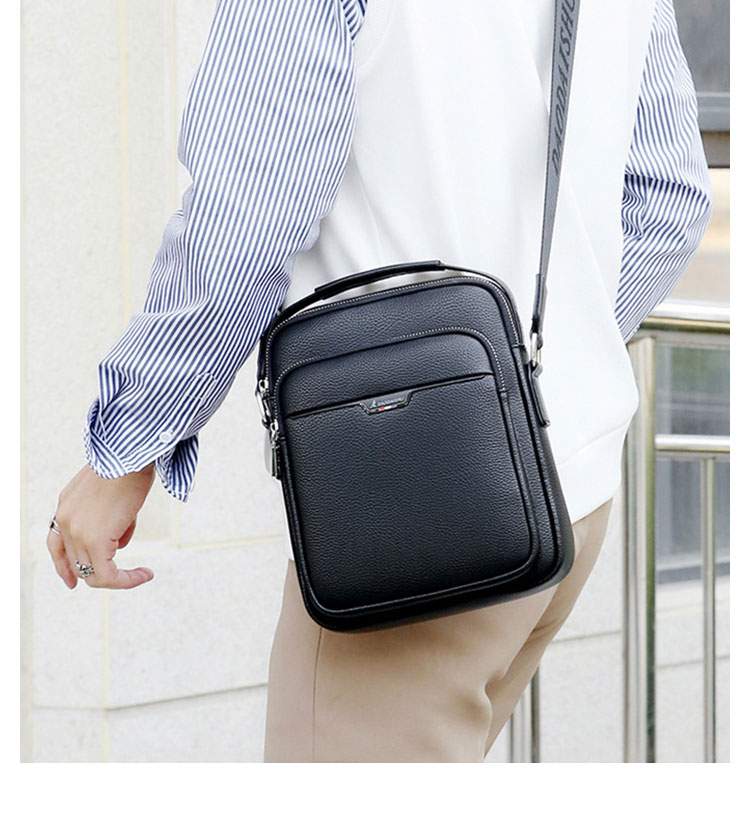 Whatna 牛革 ショルダーバッグ メンズ 3way斜め掛け胸バッグ 手提げバッグ セカンドバッグ 手持げバッグ 厚 手 レザー Ipad 9.7収納可カジュアル フォーマル ビジネス 通学 通勤 結婚式 肩掛けバッグ 自転車かばん プレゼント男性-10