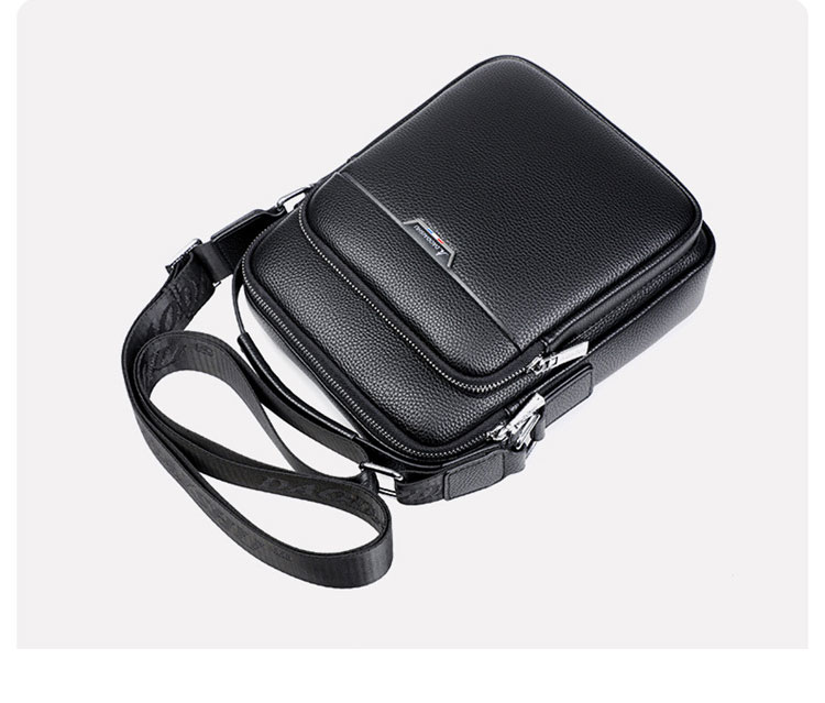 Whatna 牛革 ショルダーバッグ メンズ 3way斜め掛け胸バッグ 手提げバッグ セカンドバッグ 手持げバッグ 厚 手 レザー Ipad 9.7収納可カジュアル フォーマル ビジネス 通学 通勤 結婚式 肩掛けバッグ 自転車かばん プレゼント男性-4