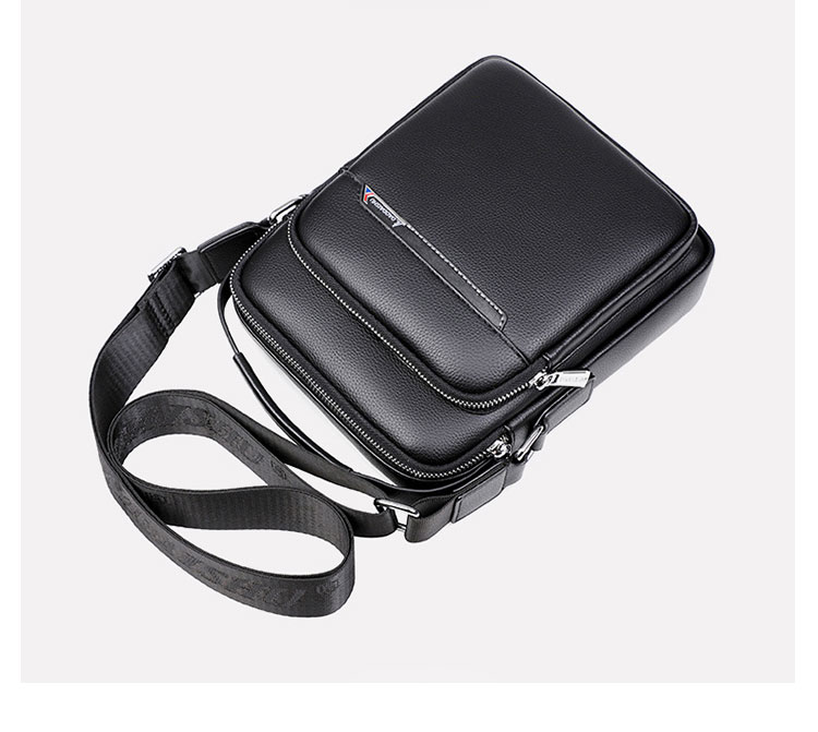 Whatna 牛革 ショルダーバッグ メンズ 3way斜め掛け胸バッグ 手提げバッグ セカンドバッグ 手持げバッグ 厚 手 レザー Ipad 9.7収納可カジュアル フォーマル ビジネス 通学 通勤 結婚式 肩掛けバッグ 自転車かばん プレゼント男性-4