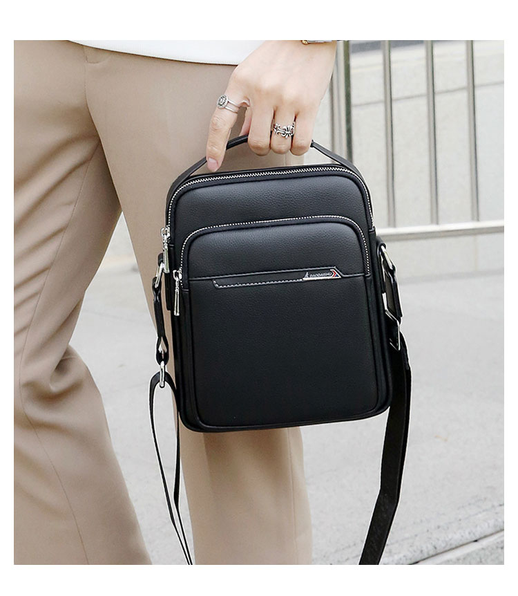 Whatna 牛革 ショルダーバッグ メンズ 3way斜め掛け胸バッグ 手提げバッグ セカンドバッグ 手持げバッグ 厚 手 レザー Ipad 9.7収納可カジュアル フォーマル ビジネス 通学 通勤 結婚式 肩掛けバッグ 自転車かばん プレゼント男性-9