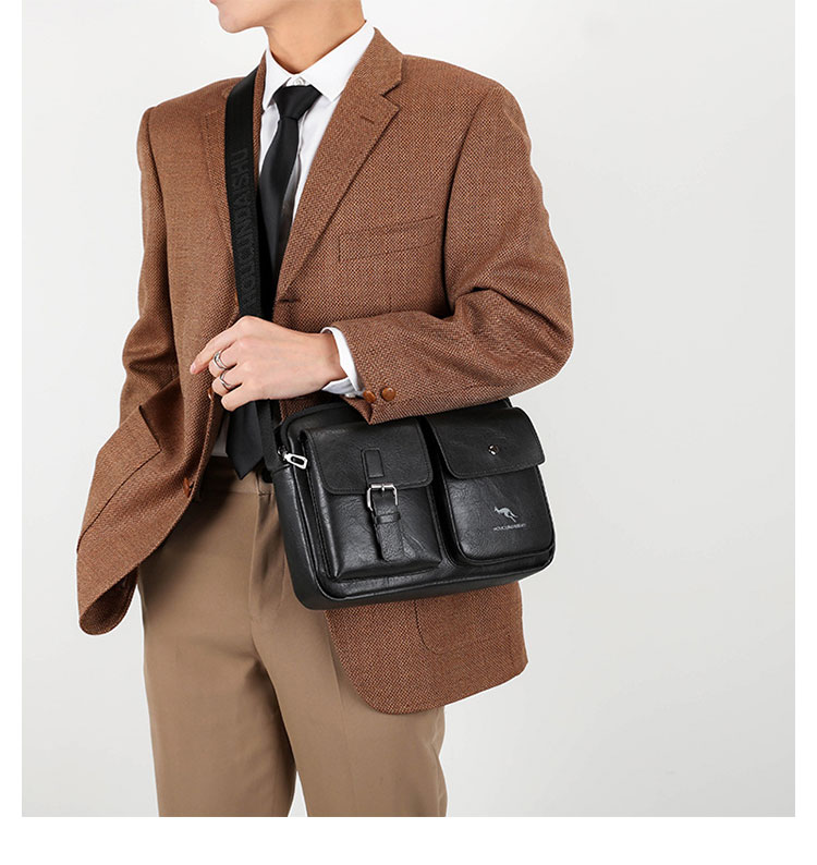 Whatna 革 ショルダーバッグ メンズ 3way 斜め掛け胸バッグ 手提げバッグ 手持げバッグ セカンドバッグ Ipad 10.5収納可 横型 カジュアル フォーマル ビジネス 通学 通勤 肩掛けバッグ 自転車かばん プレゼント男性3981-7