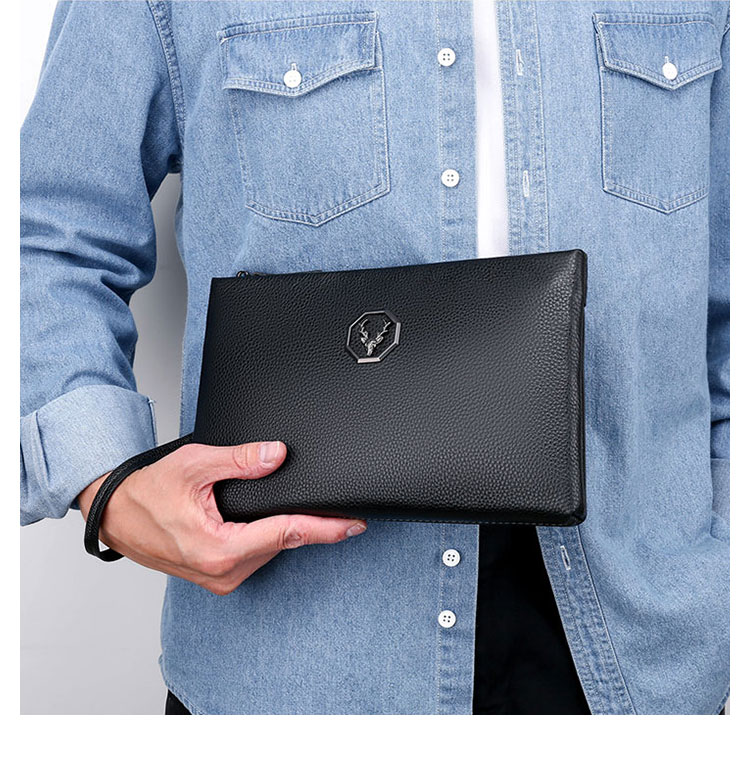 Whatna 3way 天然 牛革 セカンドバッグ メンズ クラッチ バッグ 手持ちバッグ 小銭入 お札入れ カード6枚収納 本革B5 ipad9.7収納可 ビジネス カジュアル フォーマル 冠婚葬祭 結婚式 二次会 披露宴バッグ 紳士用 男性用 黑-8