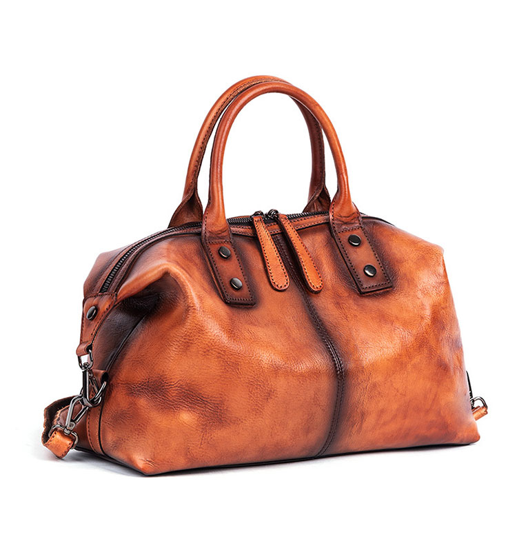 Whatnaアンティーク風合い鞣し天 然 牛革 ビジネスバッグメンズ 2way ショルダー 手提げバッグ ブリーフケース2室仕切 14インチPC対応 旅行 出張 通勤 通学 就活 面接 バッグ かばん 男性用2031-3