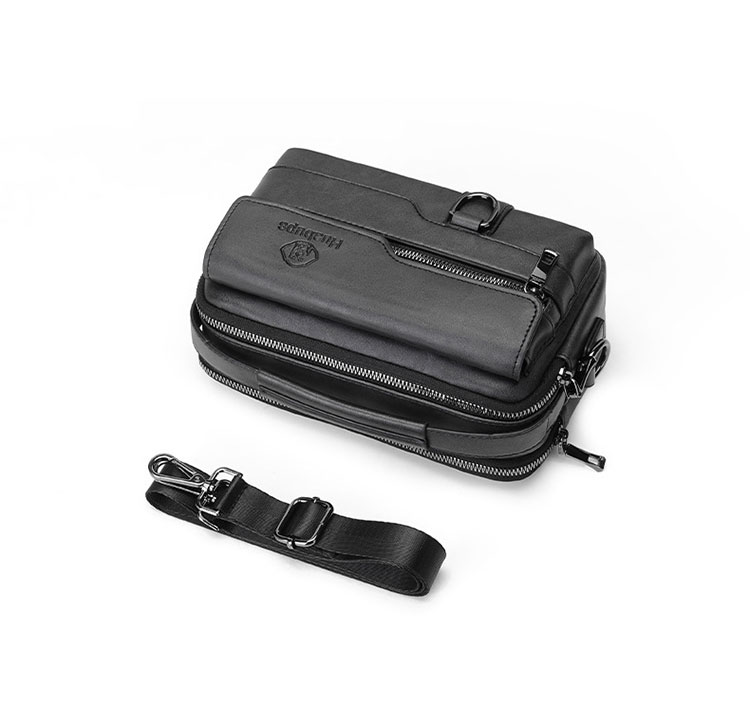 Whatna 革ミニショルダーバッグ メンズ 3way 斜め掛け胸バッグ