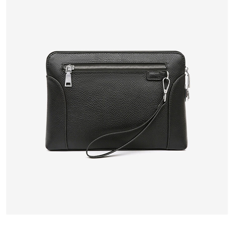 Whatna 2way 天然 牛革 セカンドバッグ メンズ クラッチ バッグ 手持ちバッグ 小銭入 お札入れ カード6枚収納パスワードロックボタン 付本革B5 ipad9.7収納可 ビジネス カジュアル フォーマル 冠婚葬祭 結婚式 二次会 披露宴バッグ 黑-3