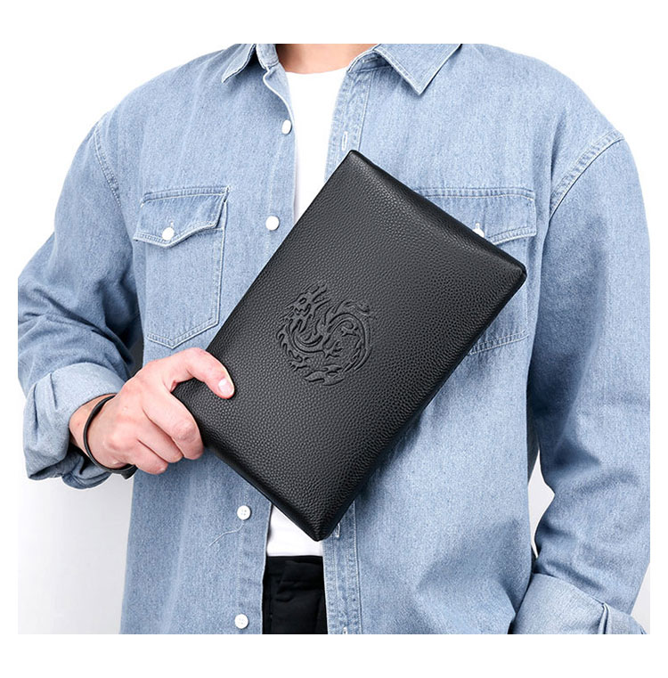 Whatna 3way 天然 牛革 セカンドバッグ メンズ クラッチ バッグ 手持ちバッグ 小銭入 お札入れ カード6枚収納 本革B5 ipad9.7収納可 ビジネス カジュアル フォーマル 冠婚葬祭 結婚式 二次会 披露宴バッグ 紳士用 男性用 黑-7