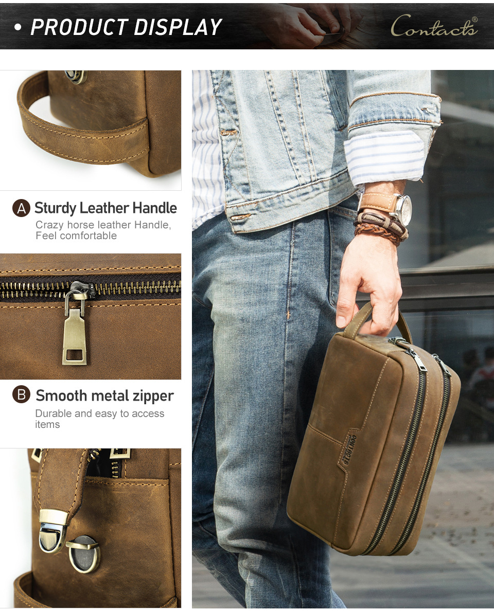 Whatna 2way 天然 牛 革 ミニセカンドバッグ メンズ クラッチ バッグ 化粧バッグ 化粧ケース 厚手 本革 レザー カジュアル フォーマル 冠婚葬祭 結婚式 バッグ 化粧ポーチ 紳士用 男性用 MC1030-11