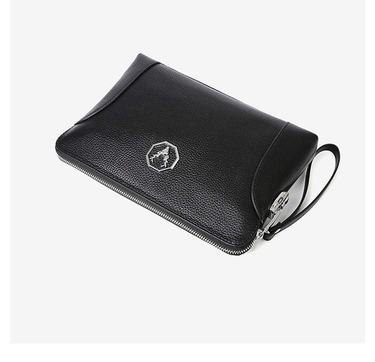 Whatna 2way 天然 牛革 セカンドバッグ メンズ クラッチ バッグ 手持ちバッグ 小銭入 お札入れ カード6枚収納パスワードロックボタン 付本革B5 ipad9.7収納可 ビジネス カジュアル フォーマル 冠婚葬祭 結婚式 二次会 披露宴バッグ 黑-5