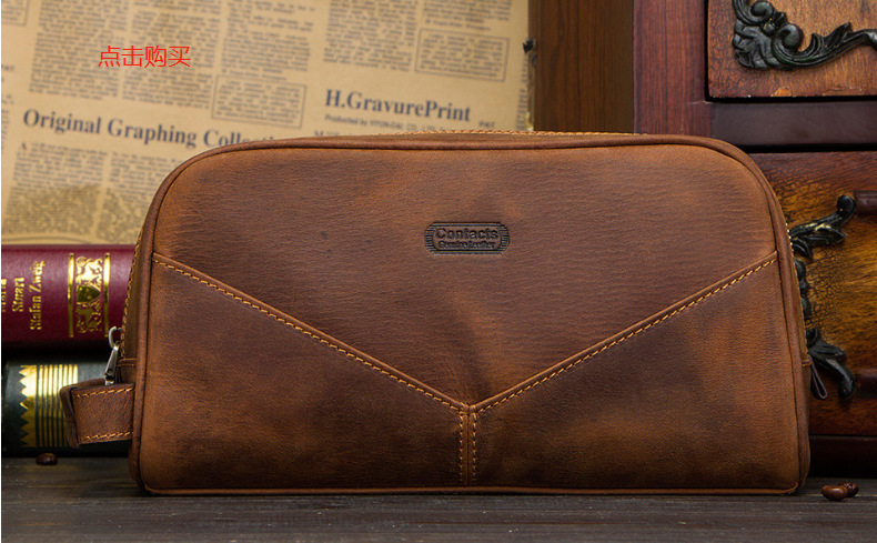 Whatna 2way 天然 牛 革 ミニセカンドバッグ メンズ クラッチ バッグ 化粧バッグ 化粧ケース 厚手 本革 レザー カジュアル フォーマル 冠婚葬祭 結婚式 バッグ 化粧ポーチ 紳士用 男性用 MC1030-1