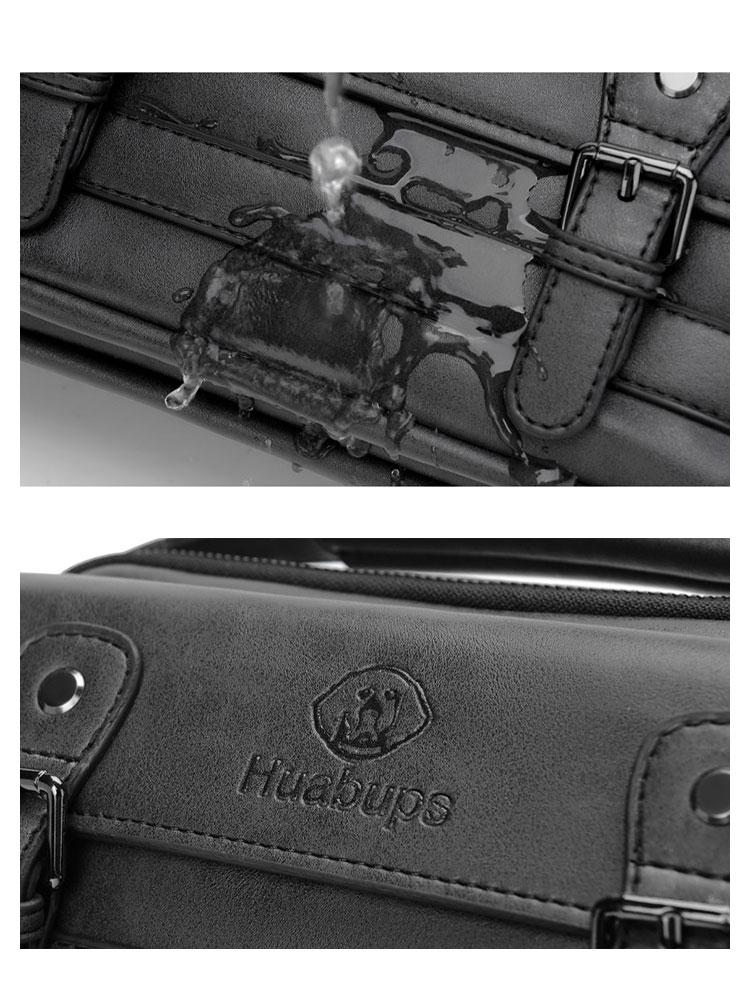 Whatna 革ミニショルダーバッグ メンズ 3way 斜め掛け胸バッグ 手提げバッグ 手持げバッグ セカンドバッグ イヤホン穴付 キーリング付 カード6枚収納可2室仕切 カジュアル フォーマル ビジネス 通学 通勤 肩掛けバッグ 自転車かばん プレゼント男性-7