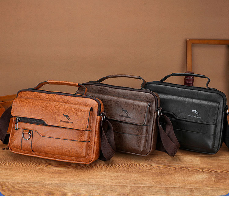 Whatna 革 ショルダーバッグ メンズ 3way 斜め掛け胸バッグ 手提げバッグ 手持げバッグ セカンドバッグ キーリング付 Ipad 10.5収納可 横型 カジュアル フォーマル ビジネス 通学 通勤 肩掛けバッグ 自転車かばん プレゼント男性3978-1