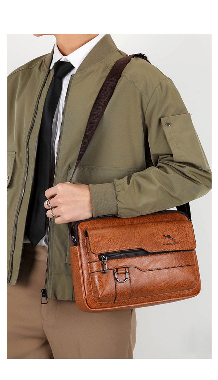 Whatna 革 ショルダーバッグ メンズ 3way 斜め掛け胸バッグ 手提げバッグ 手持げバッグ セカンドバッグ キーリング付 Ipad 10.5収納可 横型 カジュアル フォーマル ビジネス 通学 通勤 肩掛けバッグ 自転車かばん プレゼント男性3978-7