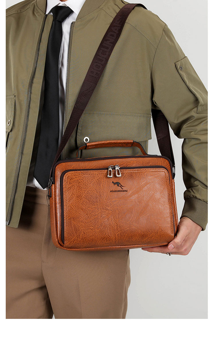 Whatna 革 ショルダーバッグ メンズ 3way 斜め掛け胸バッグ 手提げバッグ 手持げバッグ セカンドバッグ キーリング付 Ipad 10.5収納可 横型 カジュアル フォーマル ビジネス 通学 通勤 肩掛けバッグ 自転車かばん プレゼント男性3979-7