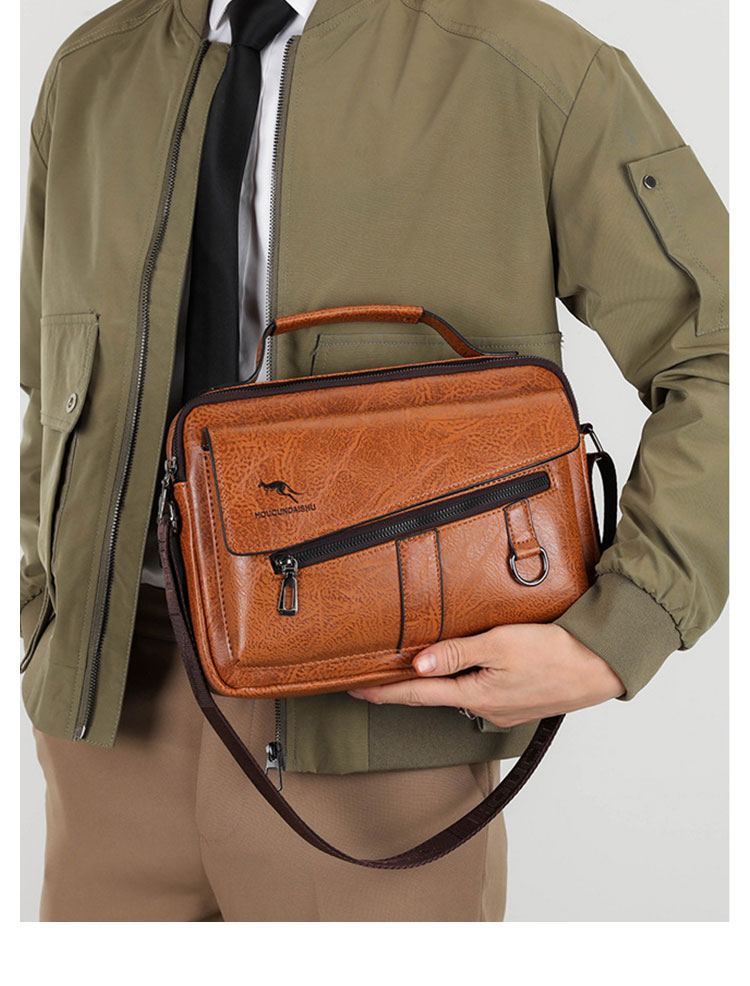 Whatna 革 ショルダーバッグ メンズ 3way 斜め掛け胸バッグ 手提げバッグ 手持げバッグ セカンドバッグ キーリング付 Ipad 10.5収納可 横型 カジュアル フォーマル ビジネス 通学 通勤 肩掛けバッグ 自転車かばん プレゼント男性3977-9