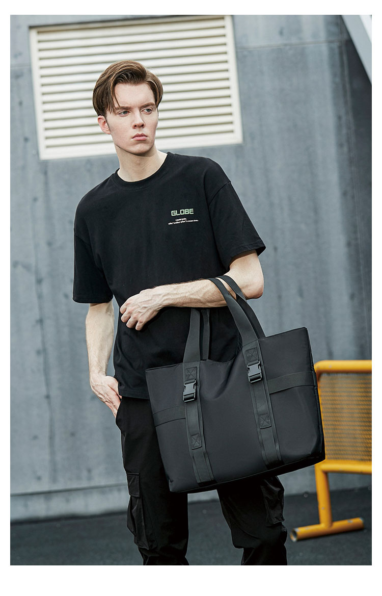 Whatna トートバッグ メンズ 2WAY 肩掛け 手提げバッグ 手持げバッグ大容量 A4 15.6インチpcは収納可 ビジネス カジュアル フォーマル ビジネス 通学 通勤 結婚式 バッグ プレゼント男性 3233-10