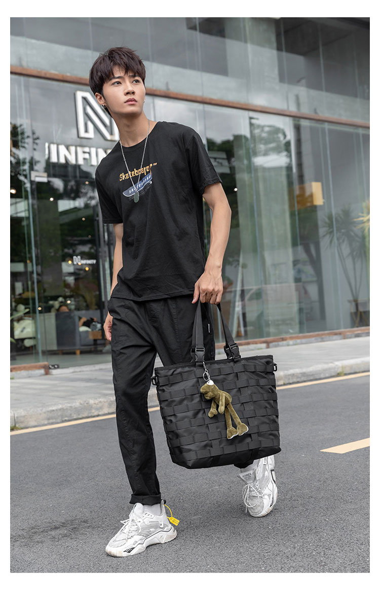 Whatna トートバッグ メンズ 3way ショルダーバッグ 斜め掛け胸バッグ セカンドバッグ 手持げバッグ A4 14インチPC収納可 カジュアル フォーマル ビジネス 通学 通勤 結婚式 肩掛けバッグ 自転車かばん プレゼント男性-11