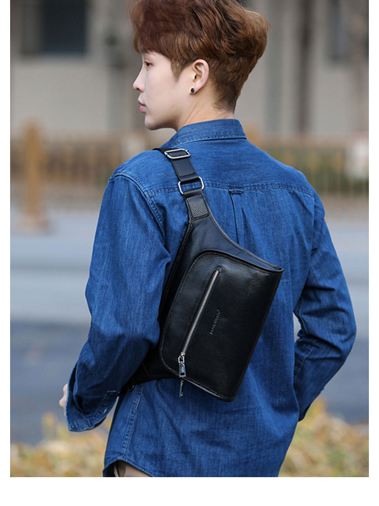 Whatna 天然 牛革ショルダーバッグ メンズ 斜め掛け ボディーバッグ 肩掛け ワンショルダー バッグ 胸バッグ 大容量 本 革A4 防水 軽量 男女兼用-13