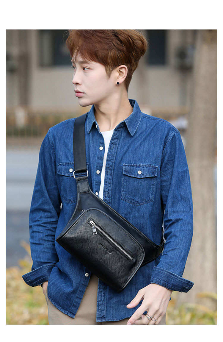 Whatna 天然 牛革ショルダーバッグ メンズ 斜め掛け ボディーバッグ 肩掛け ワンショルダー バッグ 胸バッグ 大容量 本 革A4 防水 軽量 男女兼用-12