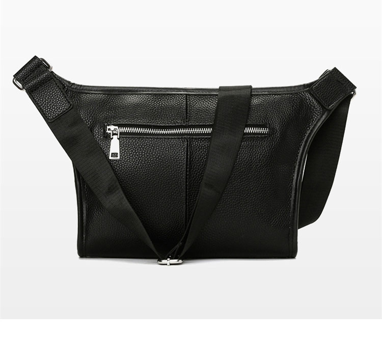 Whatna 天然 牛革ショルダーバッグ メンズ 斜め掛け ボディーバッグ 肩掛け ワンショルダー バッグ 胸バッグ 大容量 本 革A4 防水 軽量 男女兼用-4