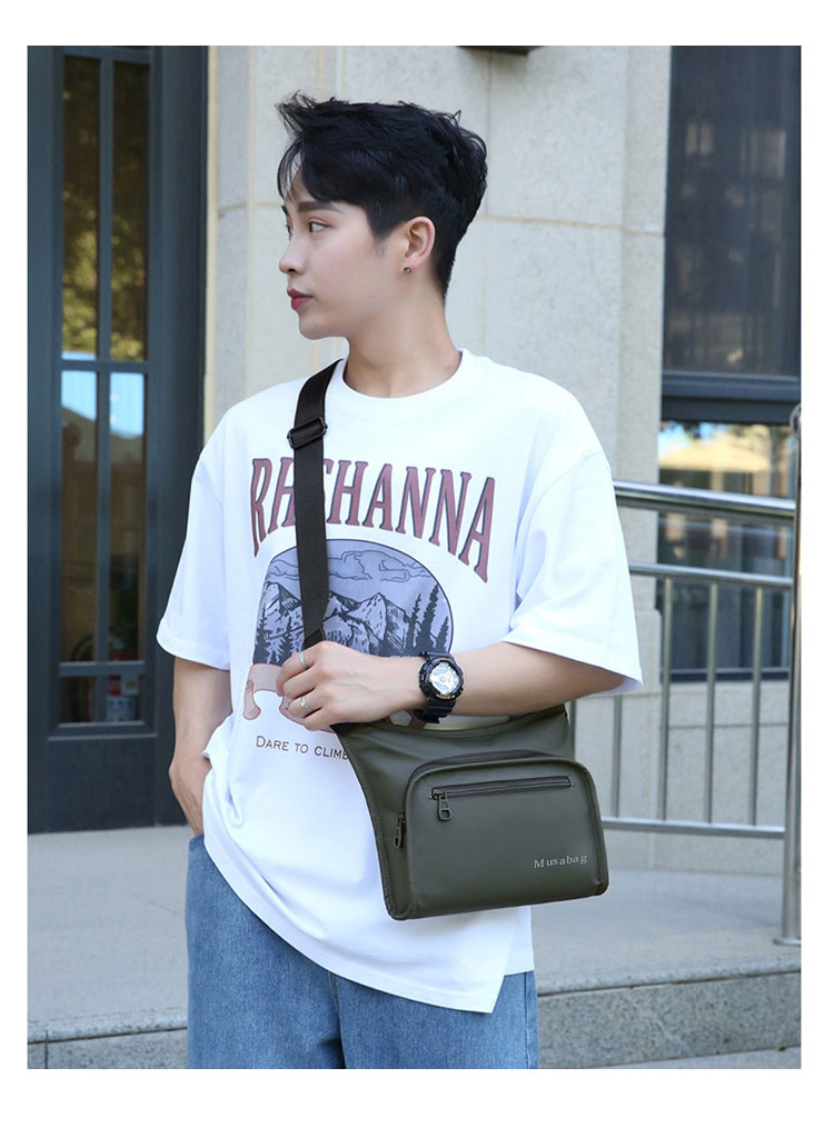 Whatnaショルダーバッグ メンズ 斜め掛け ボディーバッグ 肩掛け ワンショルダー バッグ 胸バッグ カード4枚収納可 防水 軽量 男女兼用-8