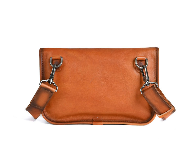 Whatna アンティーク風合い鞣し天 然 牛革 ミニショルダーバッグ メンズ 2way 斜め掛け ミニボディバッグ ミニ胸バッグ 小型ポシェット 小さめかたかけバッグ カジュアル フォーマル ビジネス 通学 通勤 肩掛けミニバッグ 自転車かばん プレゼント男性 13765-4