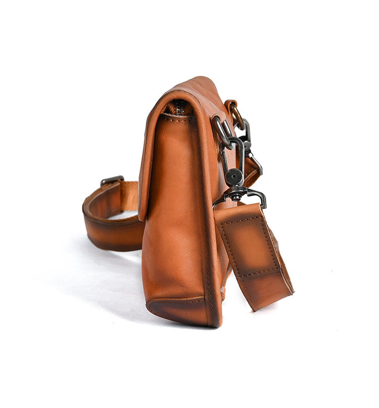 Whatna アンティーク風合い鞣し天 然 牛革 ミニショルダーバッグ メンズ 2way 斜め掛け ミニボディバッグ ミニ胸バッグ 小型ポシェット 小さめかたかけバッグ カジュアル フォーマル ビジネス 通学 通勤 肩掛けミニバッグ 自転車かばん プレゼント男性 13765-2