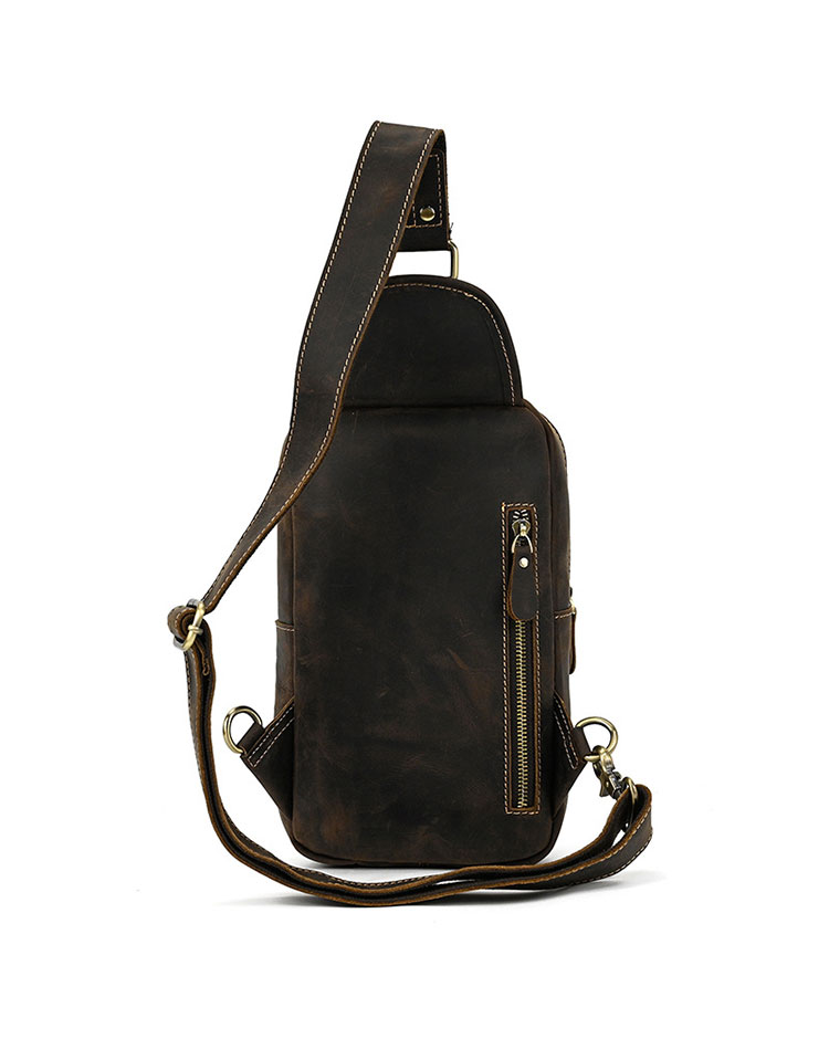 Whatna 天然 牛革 斜めがけ ボディバッグ ワンショルダー メンズ 本革 厚手 レザー9331-3