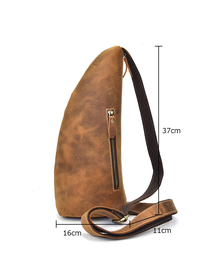 Whatna 天然牛 革 斜めがけ ボディバッグ ワンショルダー メンズ 本革 厚手 レザー9550-1