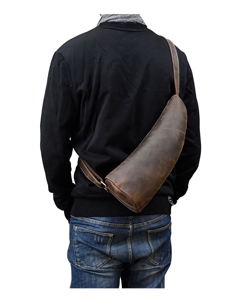 Whatna 天然牛 革 斜めがけ ボディバッグ ワンショルダー メンズ 本革 厚手 レザー9550-9