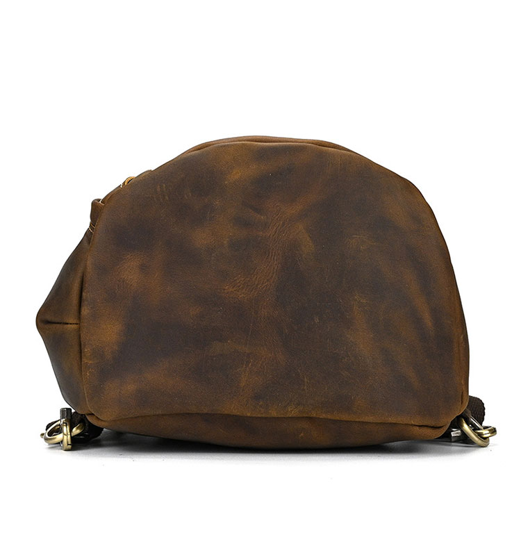 Whatna 天然 牛革 斜めがけ ボディバッグ ワンショルダー メンズ 本革 厚手 レザー5001-6