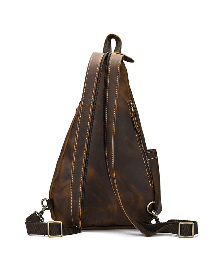 Whatna 天然 牛革 斜めがけ ボディバッグ ワンショルダー メンズ 本革 厚手 レザー5001-5