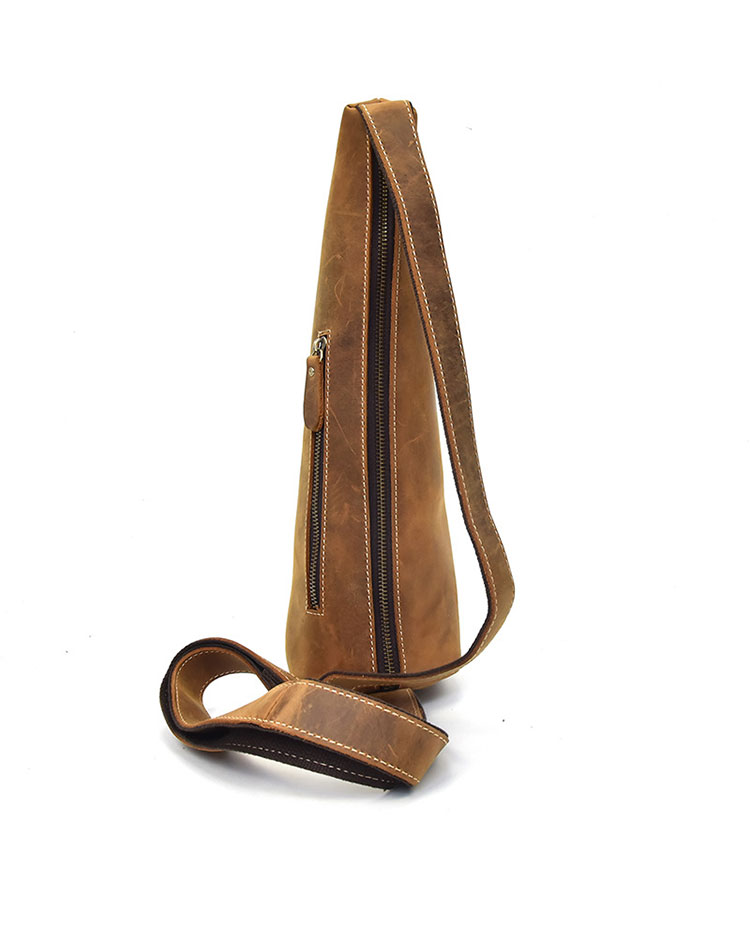 Whatna 天然牛 革 斜めがけ ボディバッグ ワンショルダー メンズ 本革 厚手 レザー9550-2