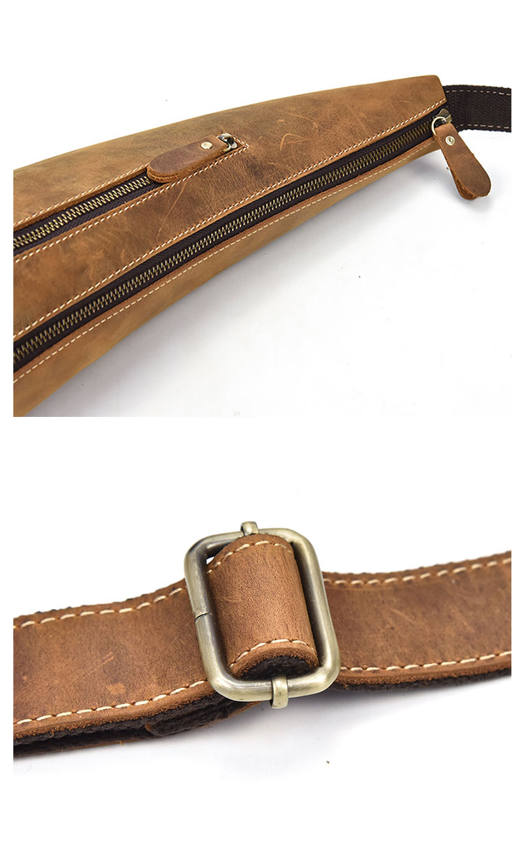 Whatna 天然牛 革 斜めがけ ボディバッグ ワンショルダー メンズ 本革 厚手 レザー9550-6