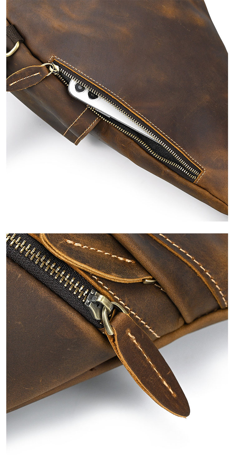 Whatna 天然 牛革 斜めがけ ボディバッグ ワンショルダー メンズ 本革 厚手 レザー5001-10