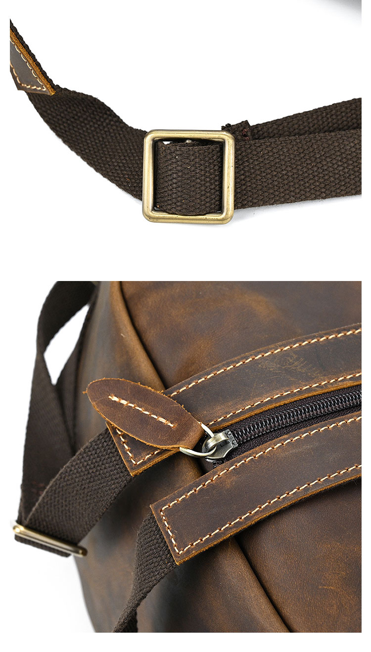 Whatna 天然 牛革 斜めがけ ボディバッグ ワンショルダー メンズ 本革 厚手 レザー5001-9