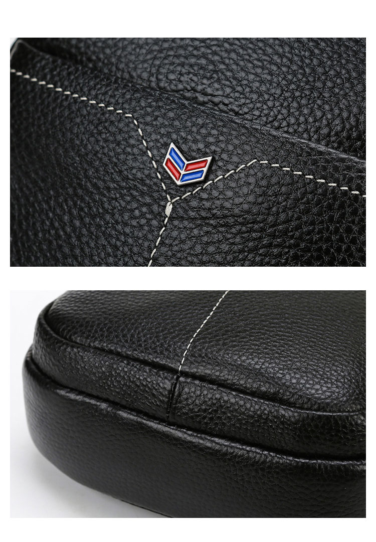 Whatna ショルダーバッグ メンズ 斜め掛け ボディーバッグ 肩掛け ワンショルダー バッグ 胸バッグ 左右付け替え可能 本革 厚手 レザー612-11