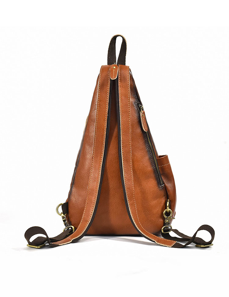 Whatna アンティーク風合い鞣し天 然牛 革 斜めがけ ボディバッグ ワンショルダー メンズ A4書類、15.6インチPC等収納可 左右付け替え可能 本革 厚手 レザー5001CS-5