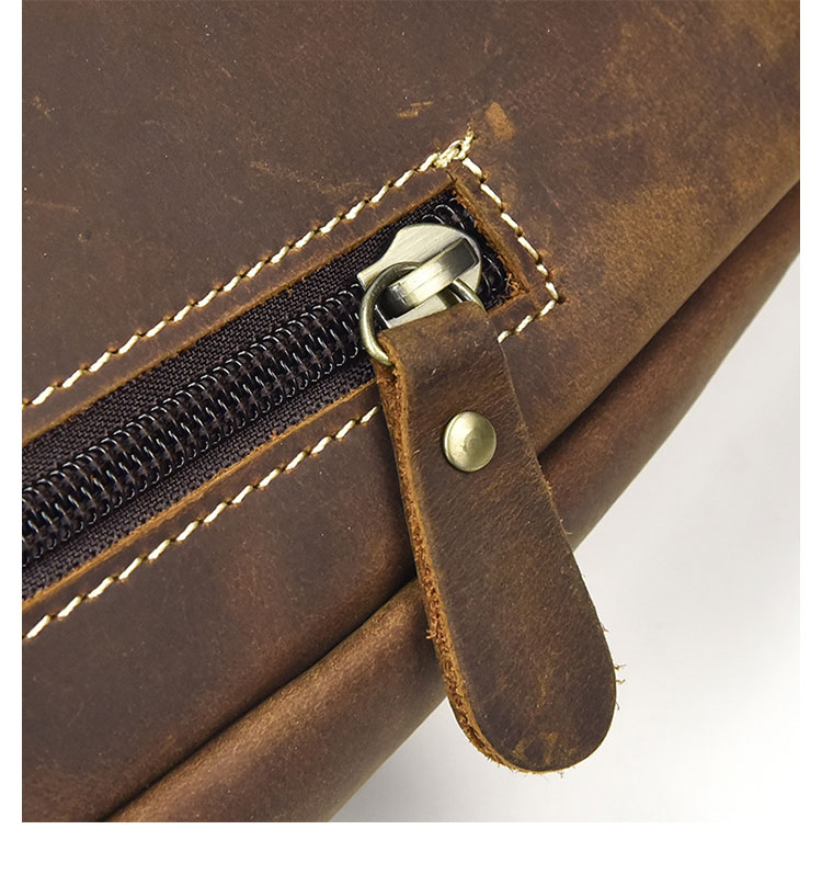 Whatna 天然牛 革 斜めがけ ボディバッグ ワンショルダー メンズ 本革 厚手 レザー Ipadmini収納可9340-11