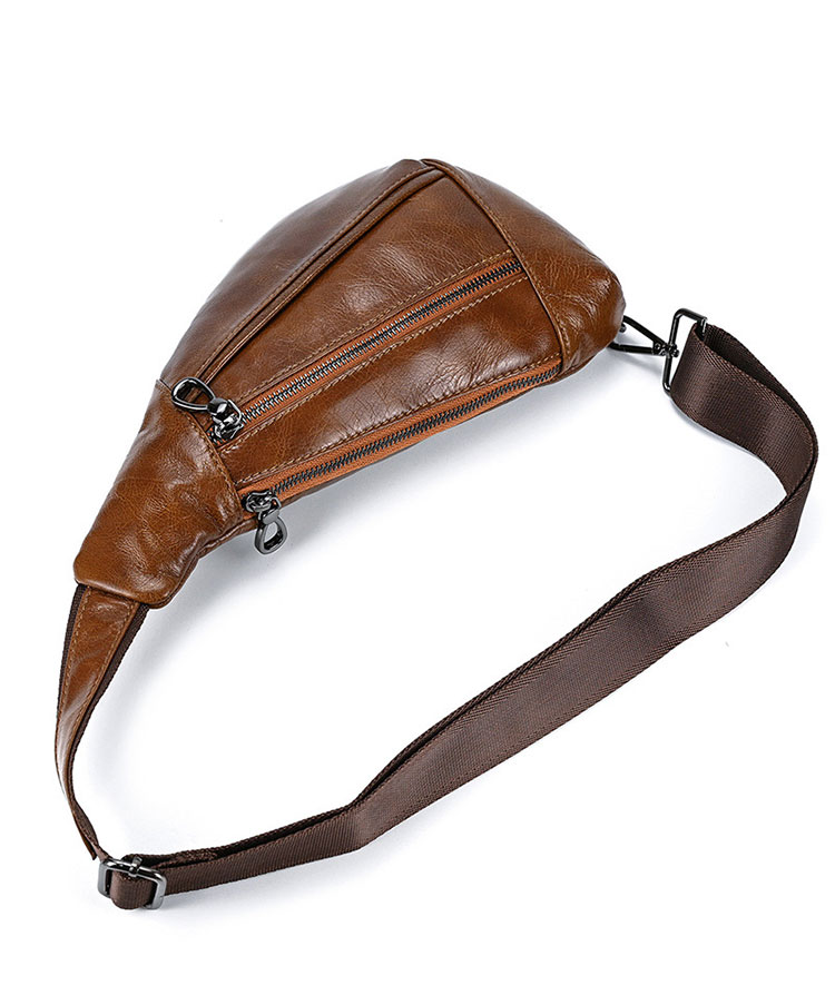 Whatna 天 然牛 革 斜めがけ ボディバッグ ワンショルダー メンズ 本革 厚手 レザー9050-5