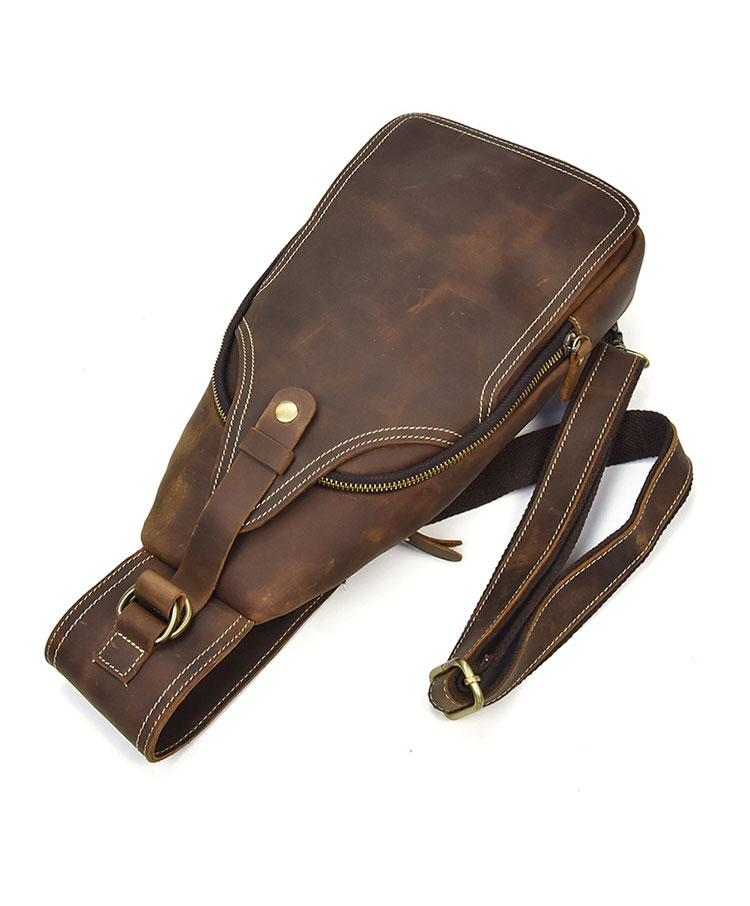 Whatna 天然牛 革 斜めがけ ボディバッグ ワンショルダー メンズ 本革 厚手 レザー Ipadmini収納可9340-4