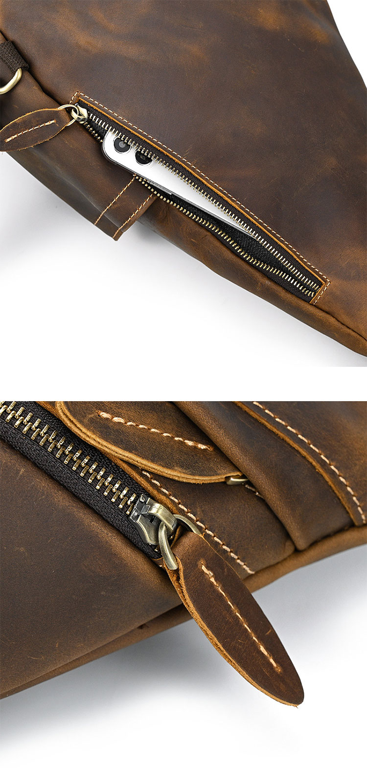 Whatna 天然牛 革 斜めがけ ボディバッグ ワンショルダー メンズ 本革 厚手 レザー5001KF-10