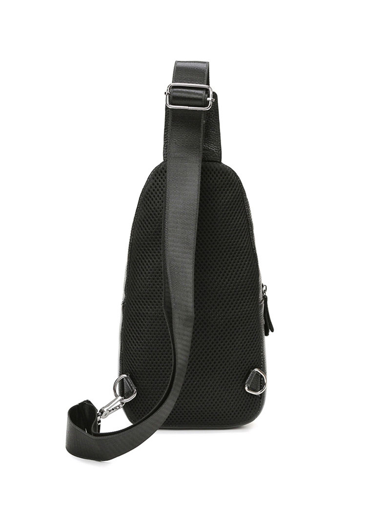 Whatna ショルダーバッグ メンズ 斜め掛け ボディーバッグ 肩掛け ワンショルダー バッグ 胸バッグ 左右付け替え可能 本革 厚手 レザー612-4