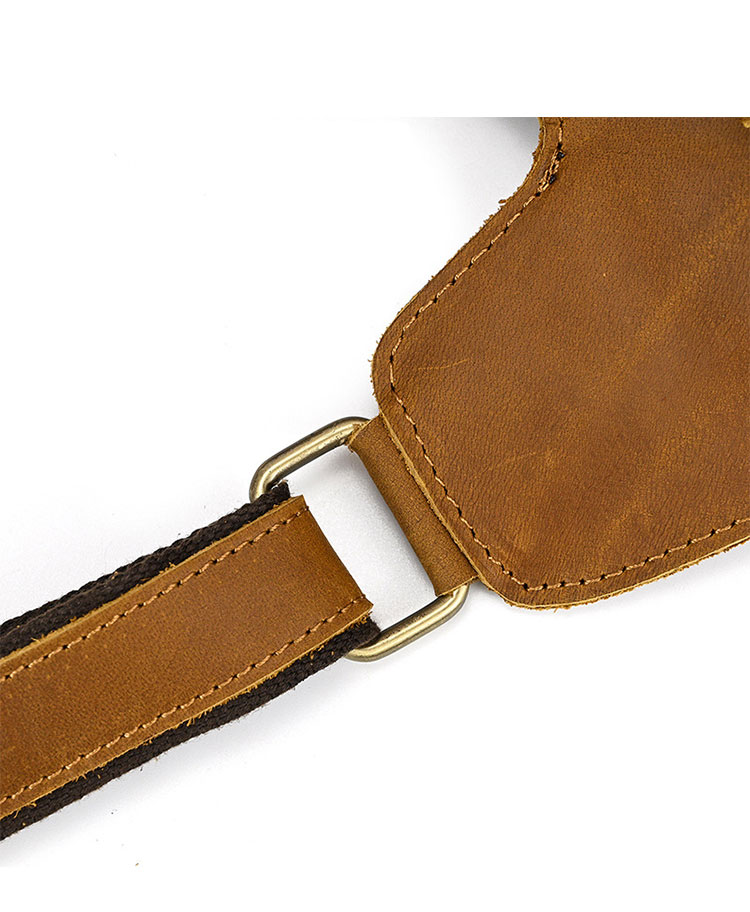 Whatna 天然牛 革 斜めがけ ボディバッグ ワンショルダー メンズ 本革 厚手 レザー Ipadmini収納可7165-10