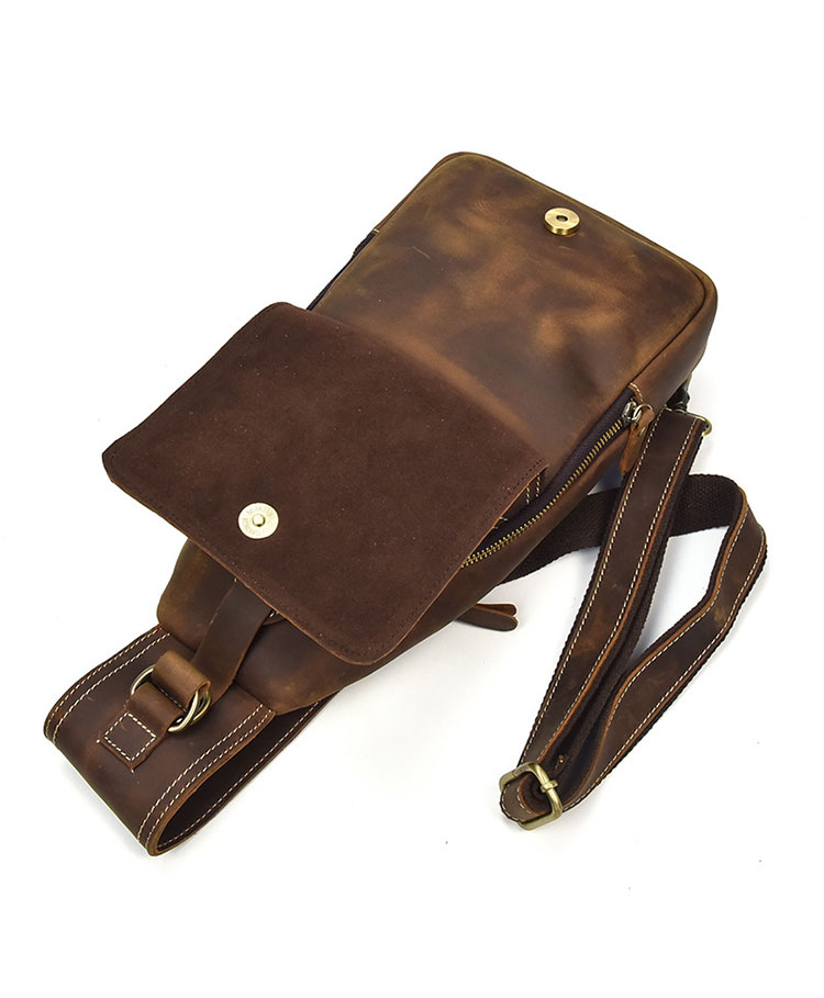 Whatna 天然牛 革 斜めがけ ボディバッグ ワンショルダー メンズ 本革 厚手 レザー Ipadmini収納可9340-5