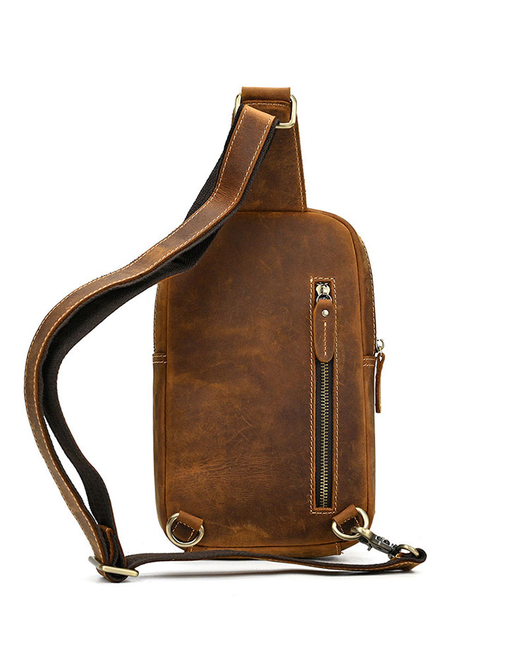 Whatna 天然 牛革 斜めがけ ボディバッグ ワンショルダー メンズ 本革 厚手 レザー9330-2