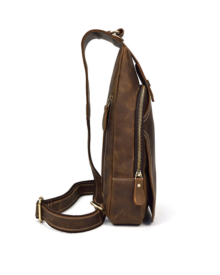 Whatna 天然牛 革 斜めがけ ボディバッグ ワンショルダー メンズ 本革 厚手 レザー Ipadmini収納可9340-3