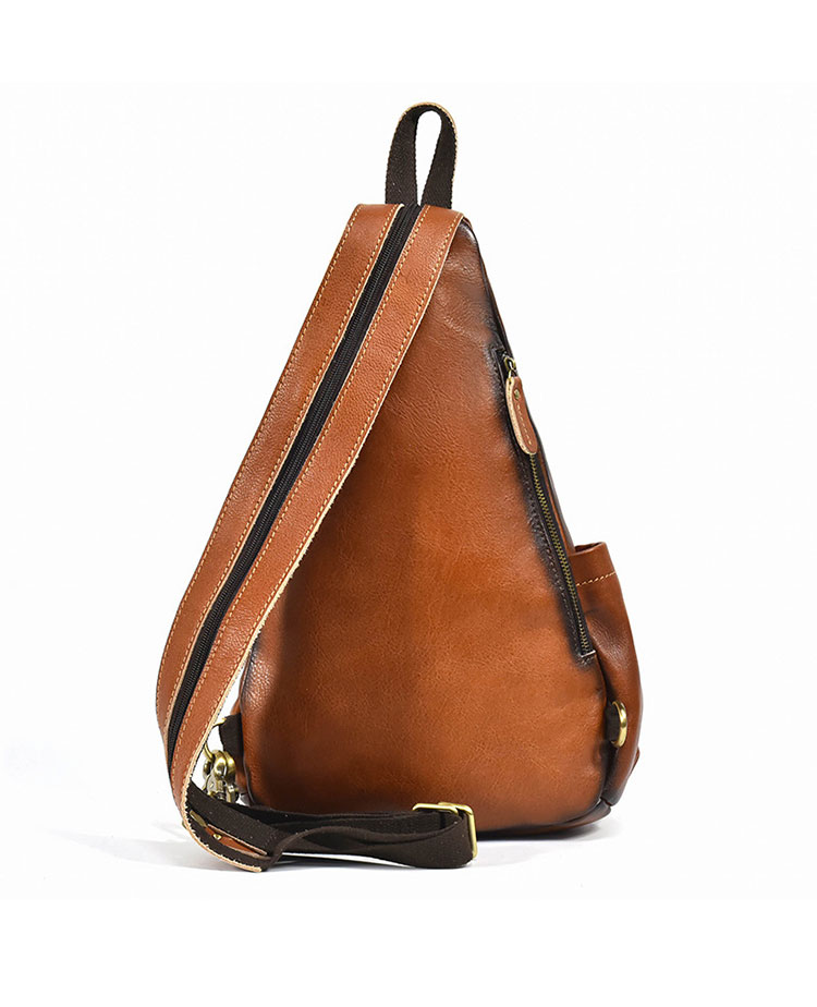 Whatna アンティーク風合い鞣し天 然牛 革 斜めがけ ボディバッグ ワンショルダー メンズ A4書類、15.6インチPC等収納可 左右付け替え可能 本革 厚手 レザー5001CS-3