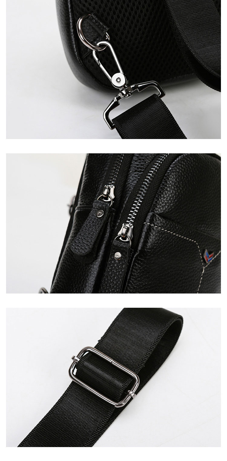 Whatna ショルダーバッグ メンズ 斜め掛け ボディーバッグ 肩掛け ワンショルダー バッグ 胸バッグ 左右付け替え可能 本革 厚手 レザー612-12