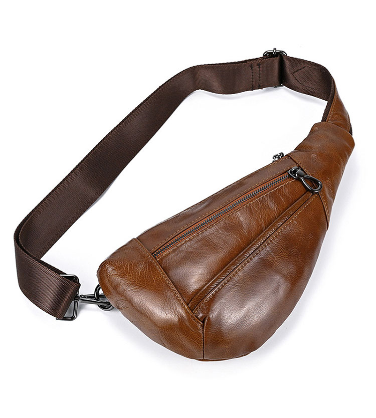 Whatna 天 然牛 革 斜めがけ ボディバッグ ワンショルダー メンズ 本革 厚手 レザー9050-6